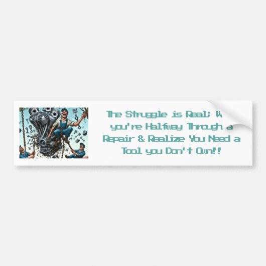 戦いは実在おもしろいBumper Stickers バンパーステッカー (正面)