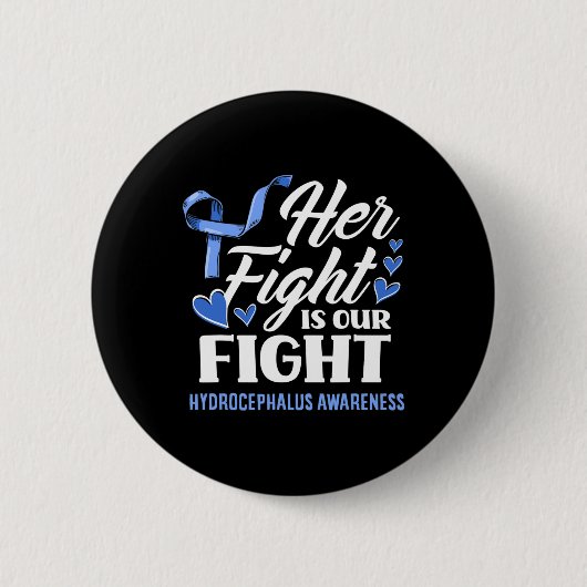 戦いは我々の戦いの娘Hydrocephalus Awareenesだ 缶バッジ (正面)