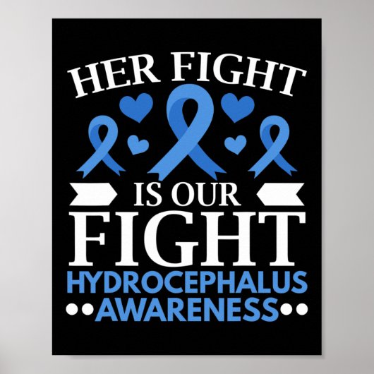 戦いは我々の戦い脳腫瘍Hydrocephalus認識 ポスター (正面)