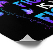 戦いは私の戦いティール（緑がかった色）と紫のリボン自殺A ポスター (角)