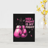 戦いは私の戦いボクシング手袋乳がん戦争 カード (黄色い花)