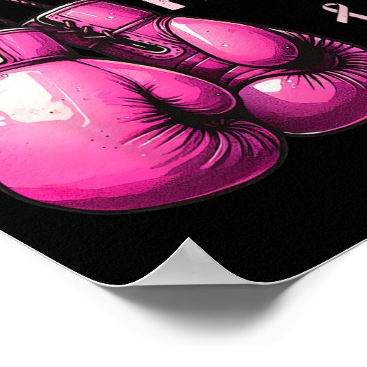 戦いは私の戦いボクシング手袋乳がん戦争 ポスター (角)