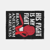 戦いは私の戦い医療状態動脈瘤が認識している フリースブランケット (正面(横))