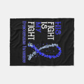 戦いは私の戦い水頭症認識度 フリースブランケット (正面(横))