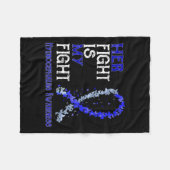 戦いは私の戦い水頭症認識度 フリースブランケット (正面(横))