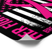 戦いは私の戦い私の衣服ピンクママ乳がんFl ポスター (角)