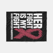 戦いは私の戦い脳動脈瘤認識度1 フリースブランケット (正面(横))