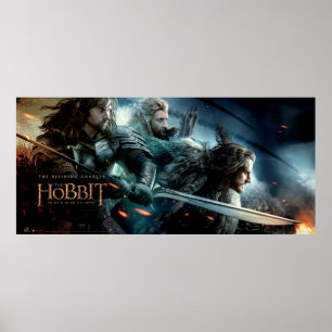 戦いへのKili、Fili、及びTHORIN OAKENSHIELD™充満 ポスター