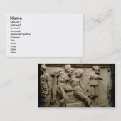 戦いを示す場面のギリシャの石棺 名刺 (正面/裏面)