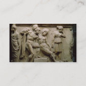 戦いを示す場面のギリシャの石棺 名刺 (裏面)