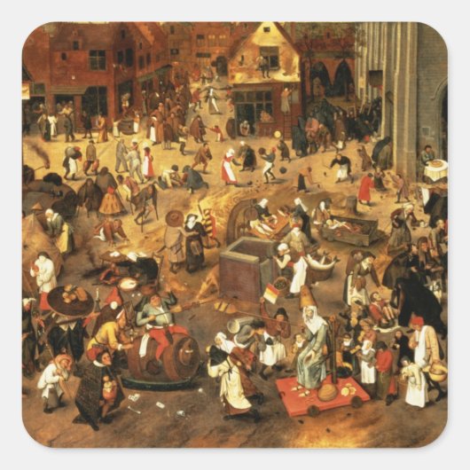 戦いカーニバル間のそして貸される スクエアシール (正面)