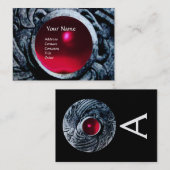 戦いグリフィンモノグラム白金ブラックレッドルビー 名刺 (正面/裏面)