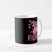 戦い乳がん認識度ボクシング手袋戦士 コーヒーマグカップ (正面右)