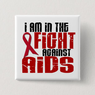 戦い1のエイズHIV 缶バッジ