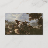 戦い(キャンバスの油)の騎士 名刺 (裏面)