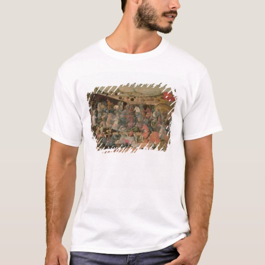 戦い(パネルのテンペラ)で打ち勝っているシーザー Tシャツ (正面)