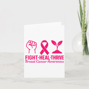 戦い 癒し thrive 乳がん啓発 Nk リボン カード