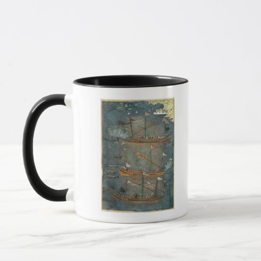 戦い、c.1636のトルコのゲラ マグカップ (左)