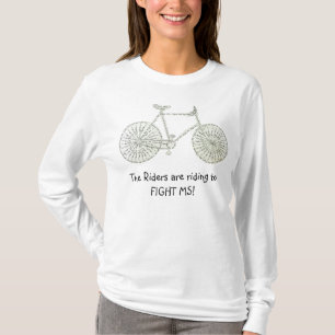 戦いMSのバイクのティー Tシャツ