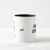 戦うか逃げるかとコーヒー 面白いユーモア マグカップ (中央)