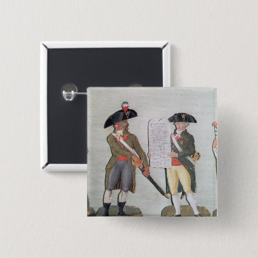 戦うこと準備ができている市民および市民 缶バッジ (正面&裏面)