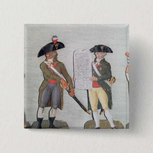 戦うこと準備ができている市民および市民 缶バッジ (正面)