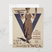 戦うすべての人のために女性労働者 ポストカード (正面/裏面)