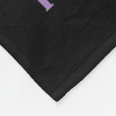 戦うフラグ紫リボンサポート膵がん フリースブランケット (角)