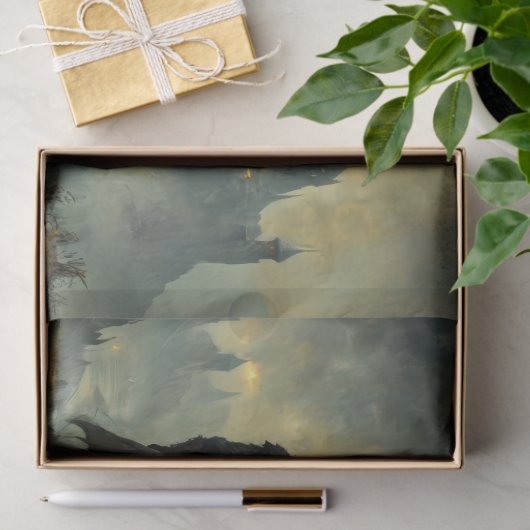 戦う前の黒い戦士と魔法城 薄葉紙 (ギフト)