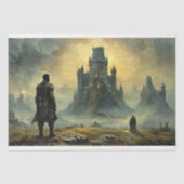 戦う前の黒い戦士と魔法城 薄葉紙 (正面)