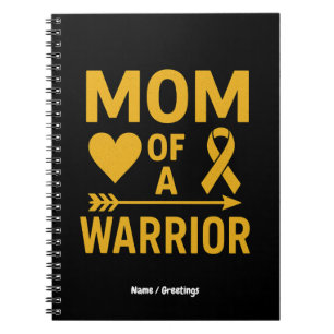 戦う子供の母親 Childhood Cancer Awareness デザイン ノートブック