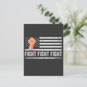 戦う戦いトランプ米国国旗の愛国心 ポストカード (スタンド正面)