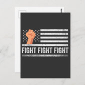 戦う戦いトランプ米国国旗の愛国心 ポストカード (正面/裏面)