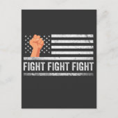 戦う戦いトランプ米国国旗の愛国心 ポストカード (正面)