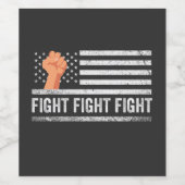 戦う戦いトランプ米国国旗の愛国心 ワインラベル (シングルラベル)