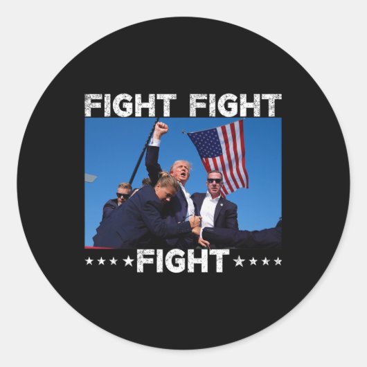 戦う戦いトランプ2024投票トランプ ラウンドシール (正面)