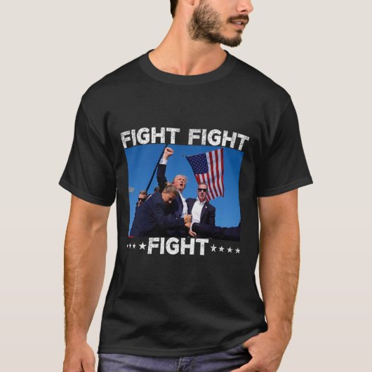 戦う戦いトランプ2024投票トランプ Tシャツ (正面)