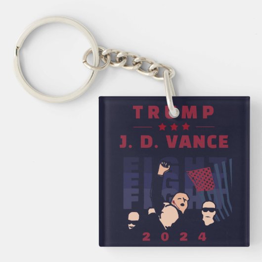 戦う戦いトランプVANCE 2024 キーホルダー (正面)