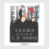 戦う戦いトランプVANCE 2024 シール (シート)