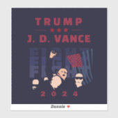 戦う戦いトランプVANCE 2024 シール (シート)