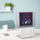 戦う戦いトランプVANCE 2024 シール (デスク上のノートパソコン)