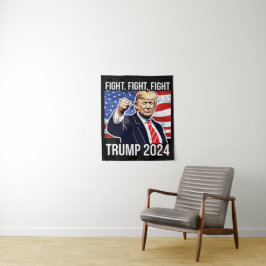 戦う戦いドナルド・トランプ2024アメリカ国旗 タペストリー