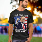 戦う戦いドナルド・トランプ2024アメリカ国旗 Tシャツ