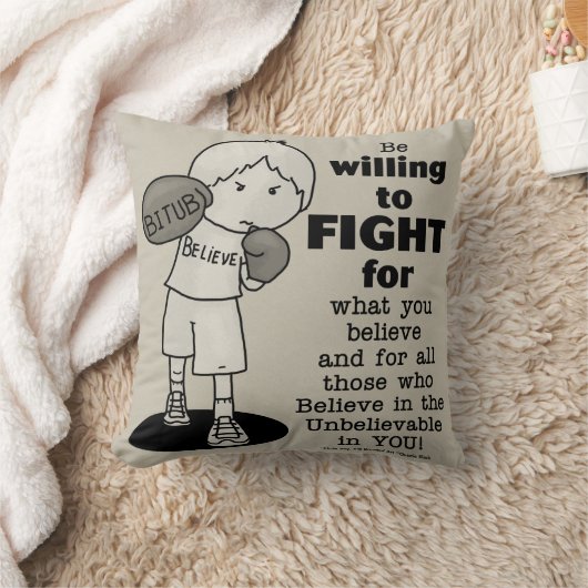 戦う気がある クッション (ブランケット)
