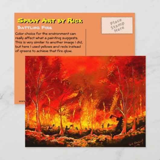 戦う火 ポストカード (正面/裏面)