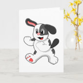 戦う犬 カード (黄色い花)