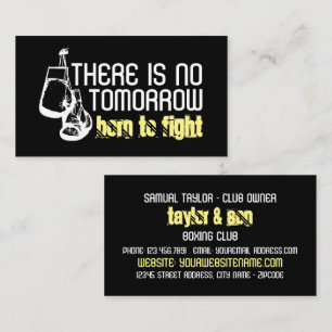 戦う生まれには、ボクシングクラブ、ボクシングトレーナー 名刺