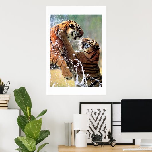 戦う虎 ポスター (ホームオフィス)
