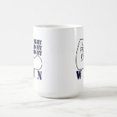 戦う、戦う、戦う、勝つ コーヒーマグカップ (中央)