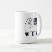 戦う、戦う、戦う、勝つ コーヒーマグカップ (正面右)